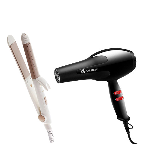 GM Bear Bundle Hemat Hair Dryer 1115 + Catokan Rambut (2 in 1) 1173