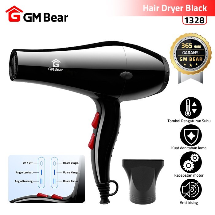 GM Bear Hair Dryer Compact 1328 - Vlasy Pengering Rambut