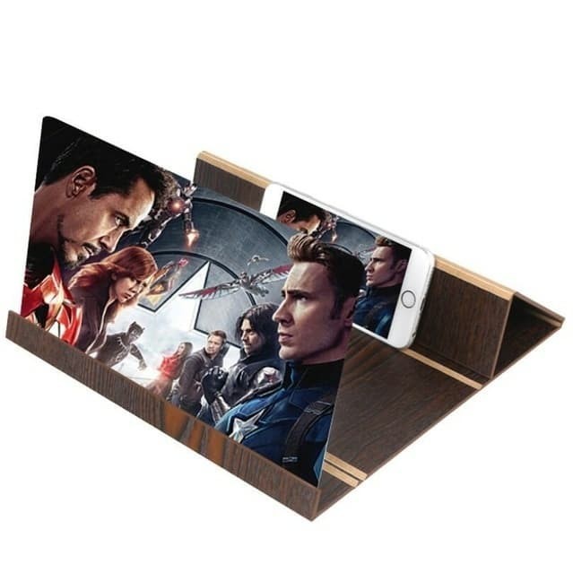 Enlarge Screen Amplifier Pembesar Layar HP Smartphone Bahan Kayu XSXR