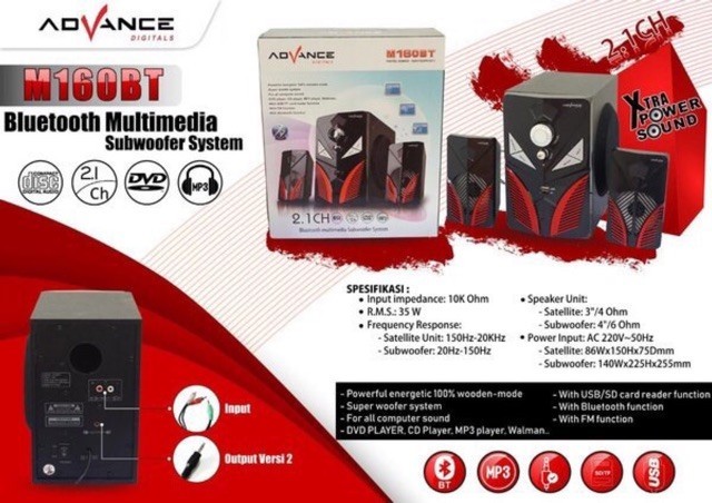 Advance MT160BT Bluetooth USB Speaker MP3