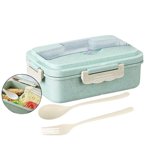 GM Bear Lunch Box Set Free Sendok Garpu 1308 - Kotak Makan Jerami