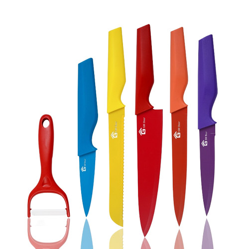 GM Bear Pisau Dapur Set (6 in 1) 1389 - Kitchen Knife Set Multicolor