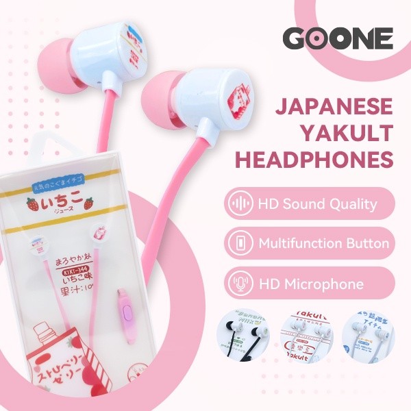 GOONE Earphone Gambar Lucu Ear Earbuds Headset Awet Headset Universal