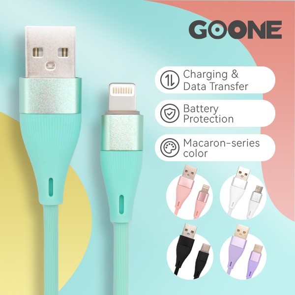 GOONE Kabel Data Kabel Charger Micro USB Type C android 100cm - Micro USB