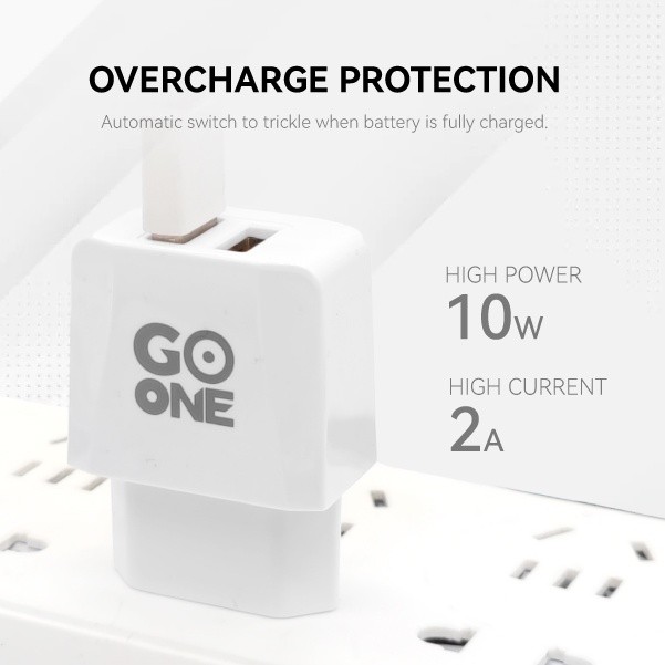 GOONE Kepala Charger Dual Port 10W Dual Port USB Safe Charger
