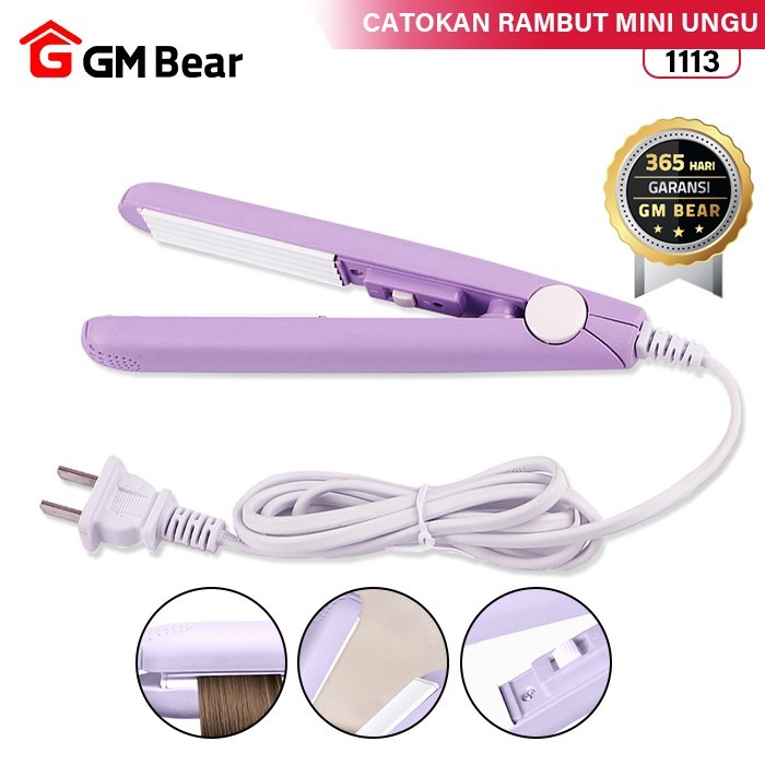GM Bear Catokan Rambut Mini 1113 - Mini Portable Hair Straightener