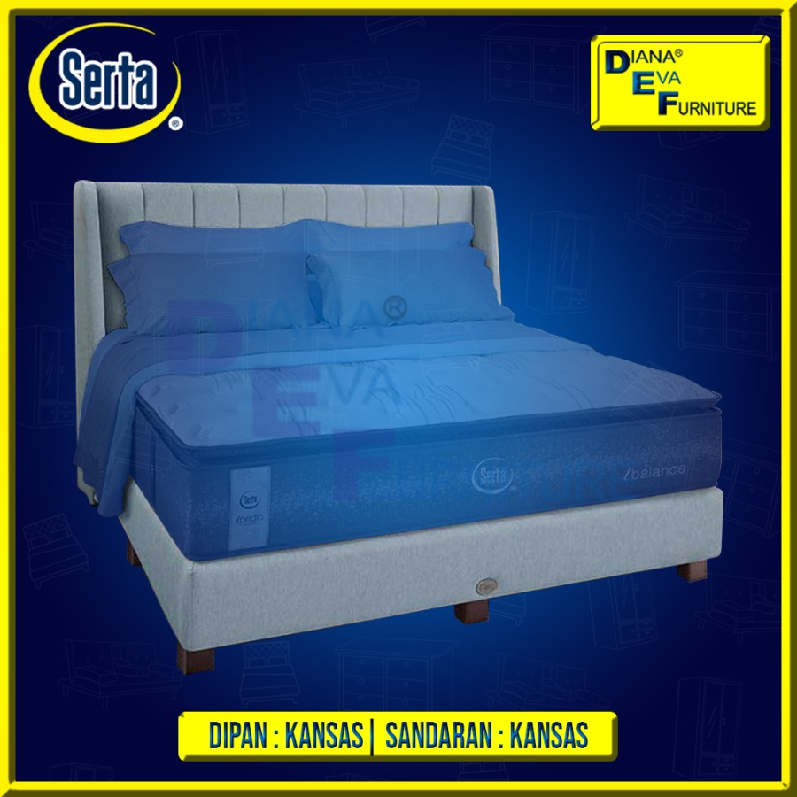 Serta Bedset Kansas (Dipan + Sandaran Tanpa Kasur/Matras)