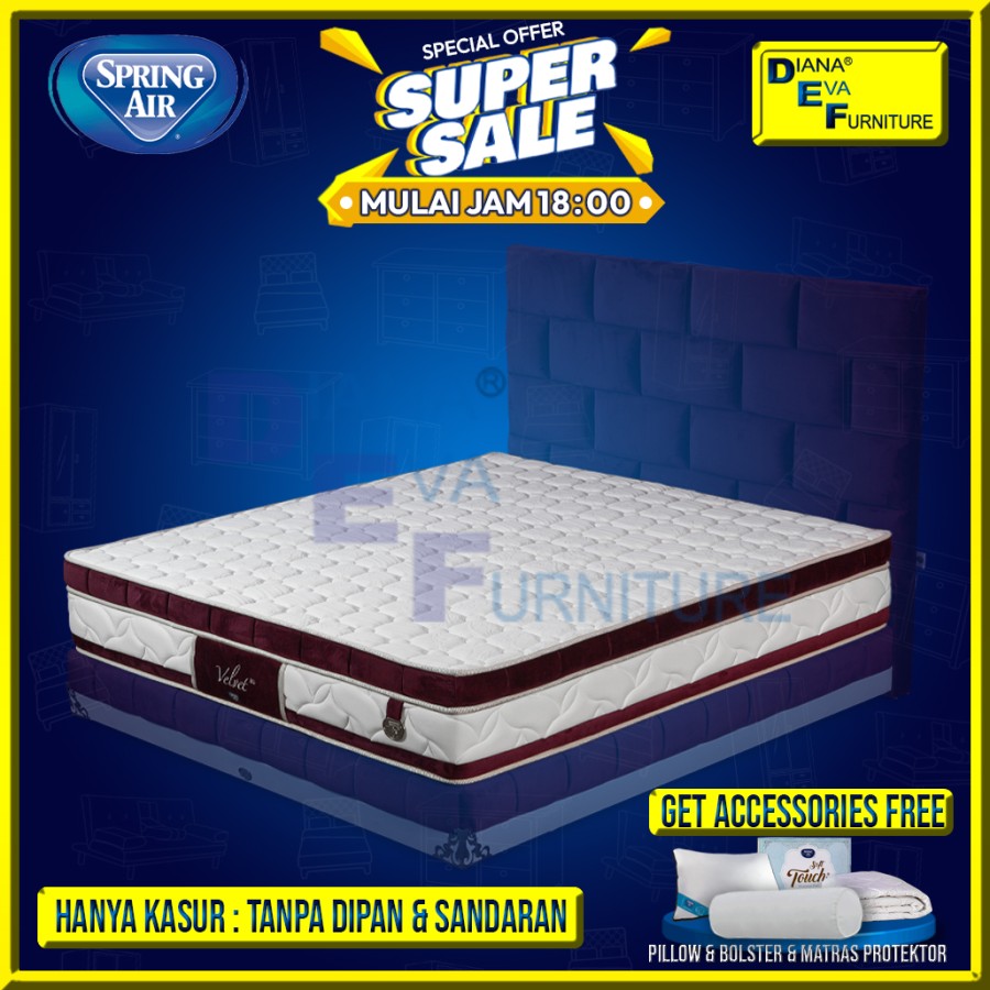 Spring Air Velvet Full Kasur Springbed