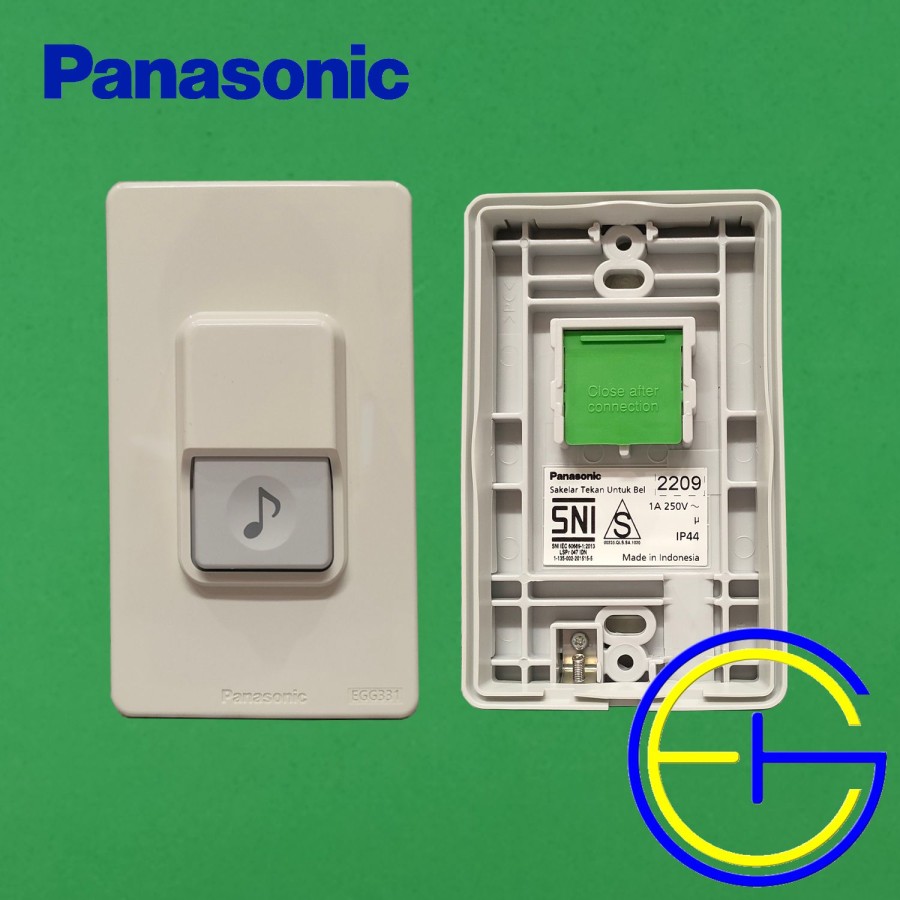Saklar Bell Wide Series EGG331 Panasonic Pasangan EGG888 Putih