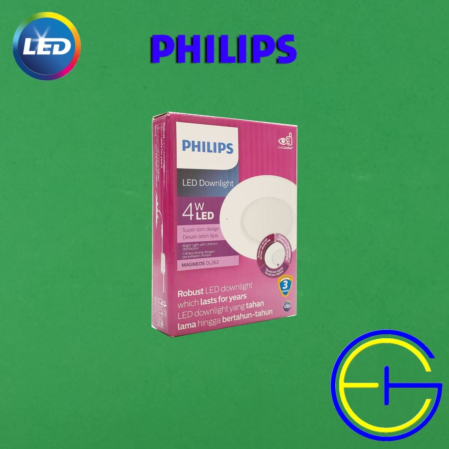Lampu Philips Downlight LED Plafon DL262 EC RD 075 4W HV 