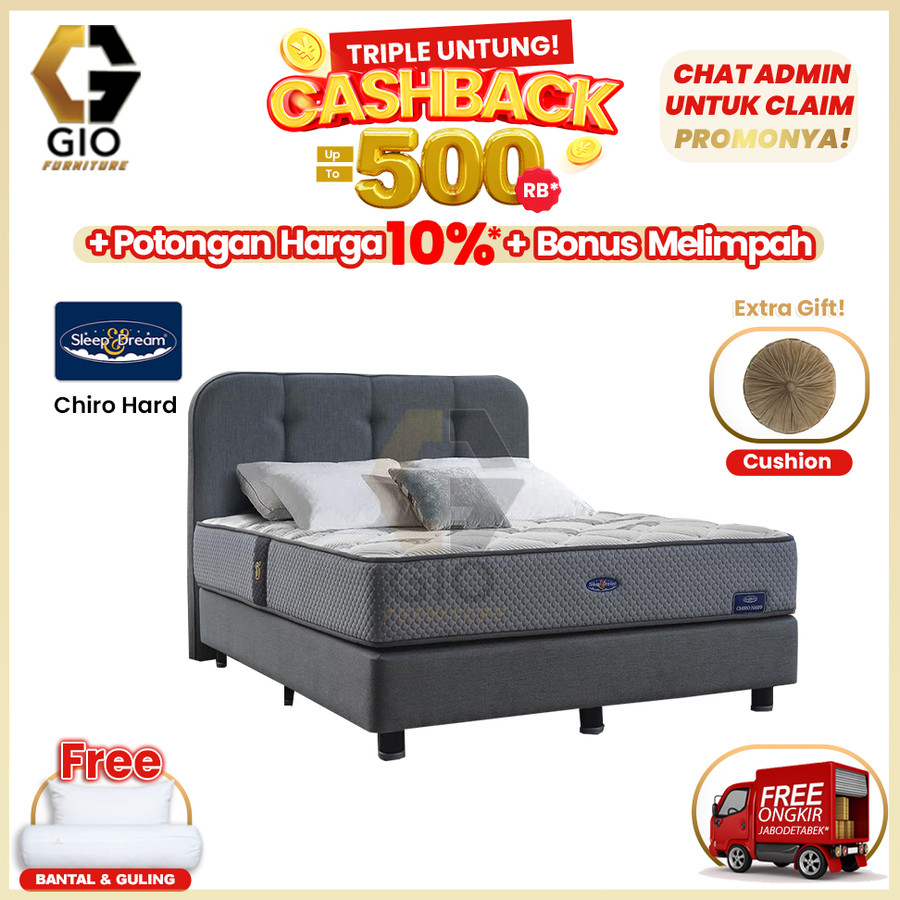 Kasur Sleep & Dream Chiro Hard / Sleep & Dream Springbed Chiro Hard (Fullset) 