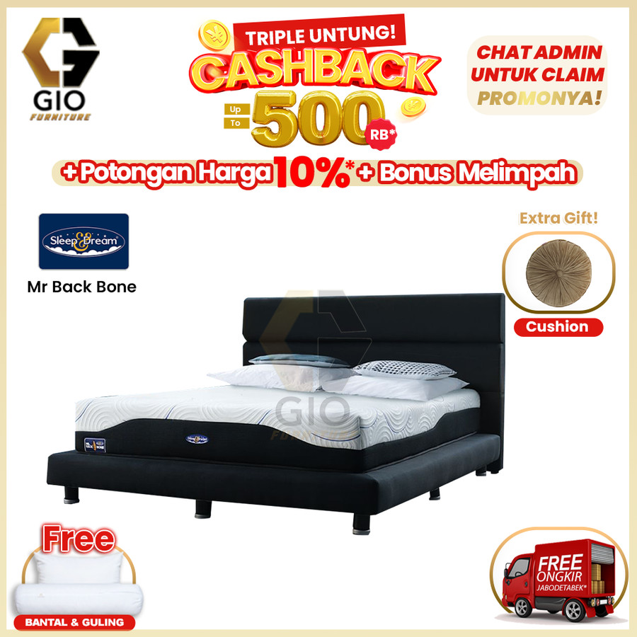 Kasur Sleep & Dream Back Bone / Sleep & Dream Springbed Back Bone (Fullset) 