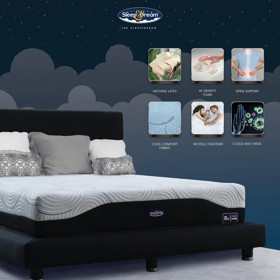 Kasur Sleep & Dream Back Bone / Sleep & Dream Springbed Back Bone (Fullset) 