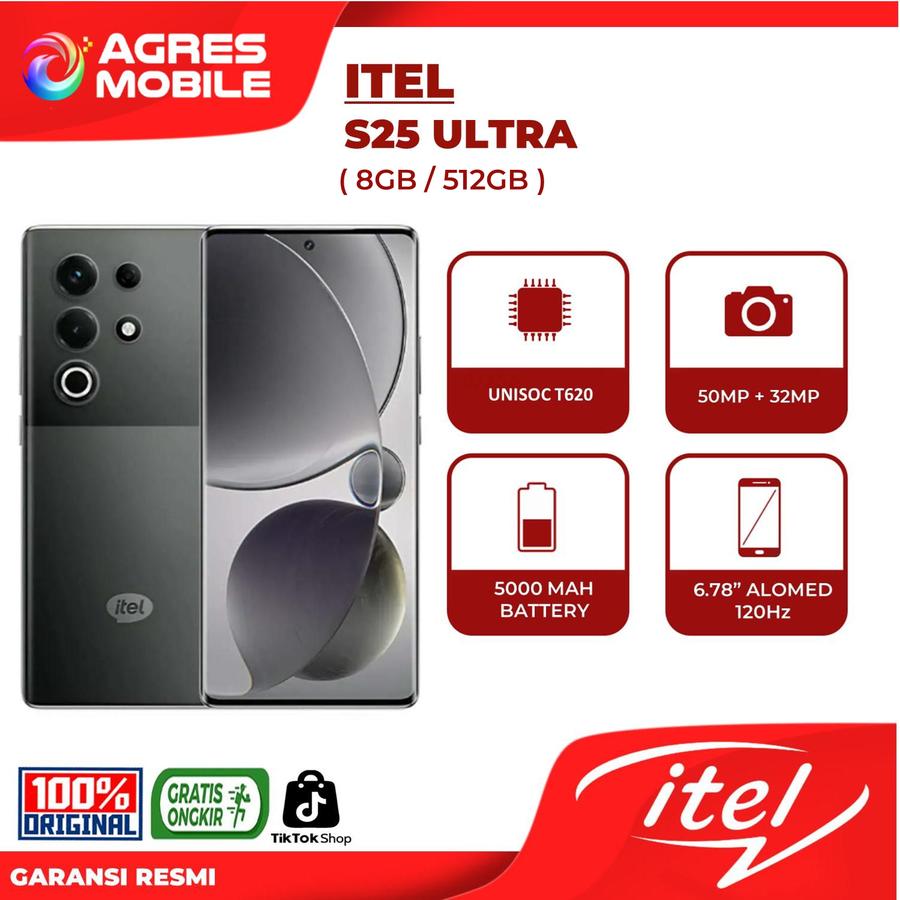 [ AGRES X BANG ROY ] ITEL S25 ULTRA ( 8GB/512GB ) GARANSI RESMI