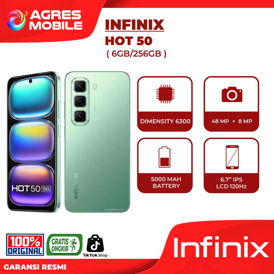 [ AGRES X KOHCUN ] INFINIX HOT 50 ( 6GB/256GB ) GARANSI RESMI
