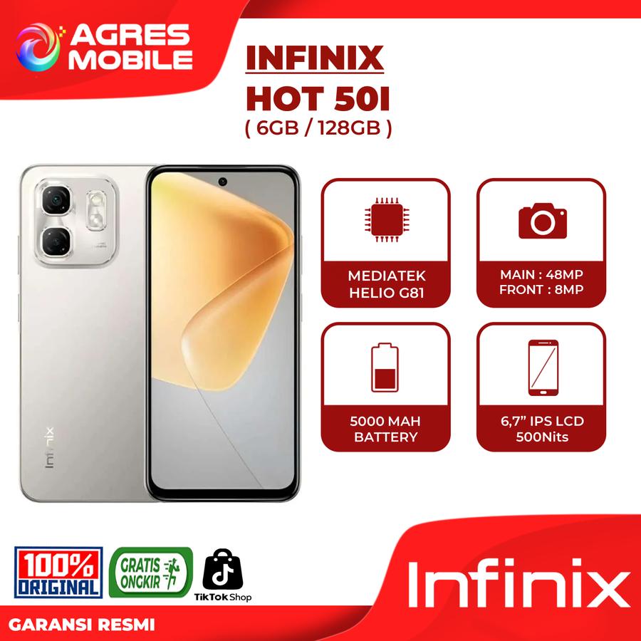 [ AGRES X SEE_MASSE ] INFINIX HOT 50I ( 6GB/128GB ) GARANSI RESMI INDONESIA
