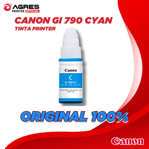 CANON Tinta Printer GI 790 CYAN Colour Warna Original Cartridge GI790