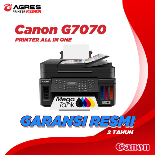 Printer F4 Duplex CANON G7070 ADF LAN Wifi Print Scan Copy Fax - Original & Garansi Resmi - Printer MegaTank Pengganti L6270 L6290 - Cetak Dua Sisi Otomatis -Printer Kertas F4