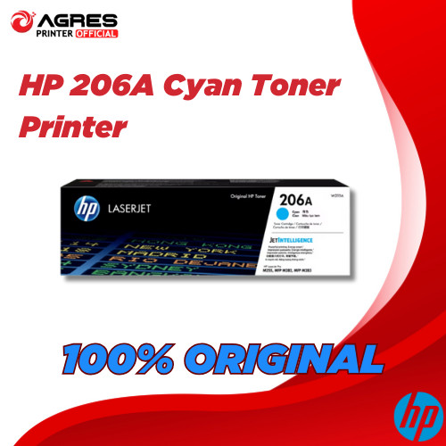 HP TONER 206A Cyan Color Original Laserjet Cartridge - WARNA