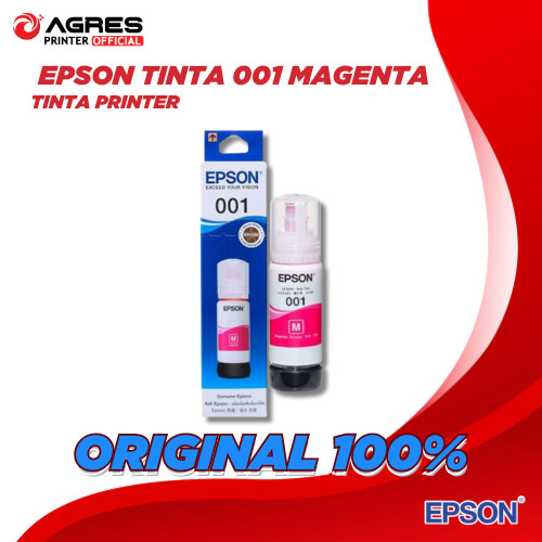 EPSON TINTA PRINTER 001 MAGENTA TINTA ORIGINAL