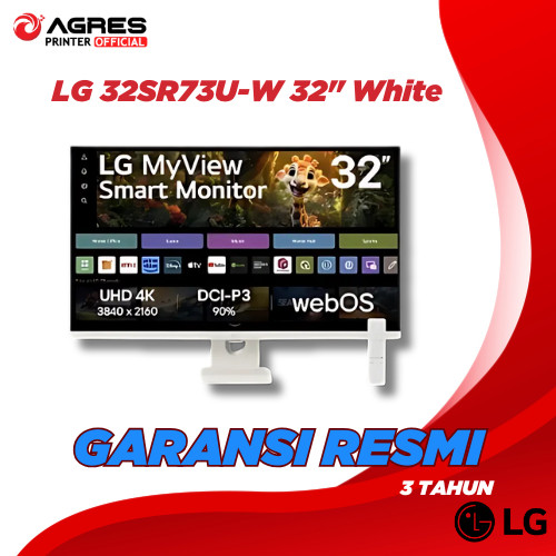 LG 32SR73U-W 32" inch MyView Smart 4K UHD with webOS Smart Monitor