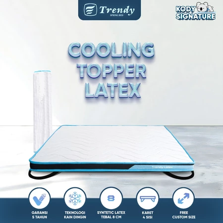Kody Trendy Cooling Latex Mattress Topper 8cm - Lapisan Alas Kasur