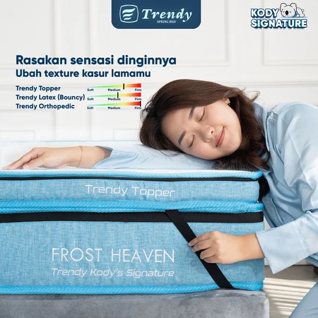 Kody Trendy Cooling Latex Mattress Topper 8cm - Lapisan Alas Kasur