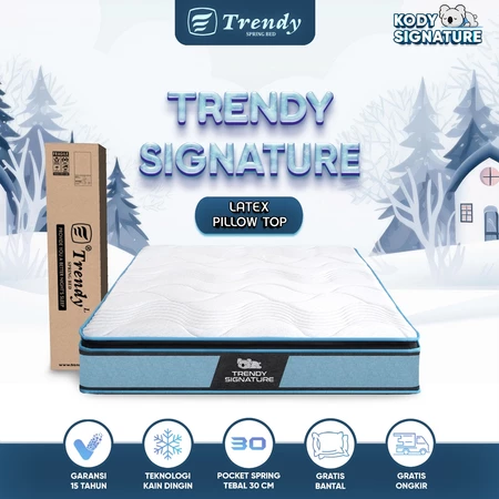 Kody Trendy Signature 30cm - Kasur Spring Bed Dingin - Pocket Spring