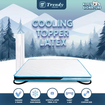 Kody Trendy Cooling Latex Mattress Topper 8cm - Lapisan Alas Kasur