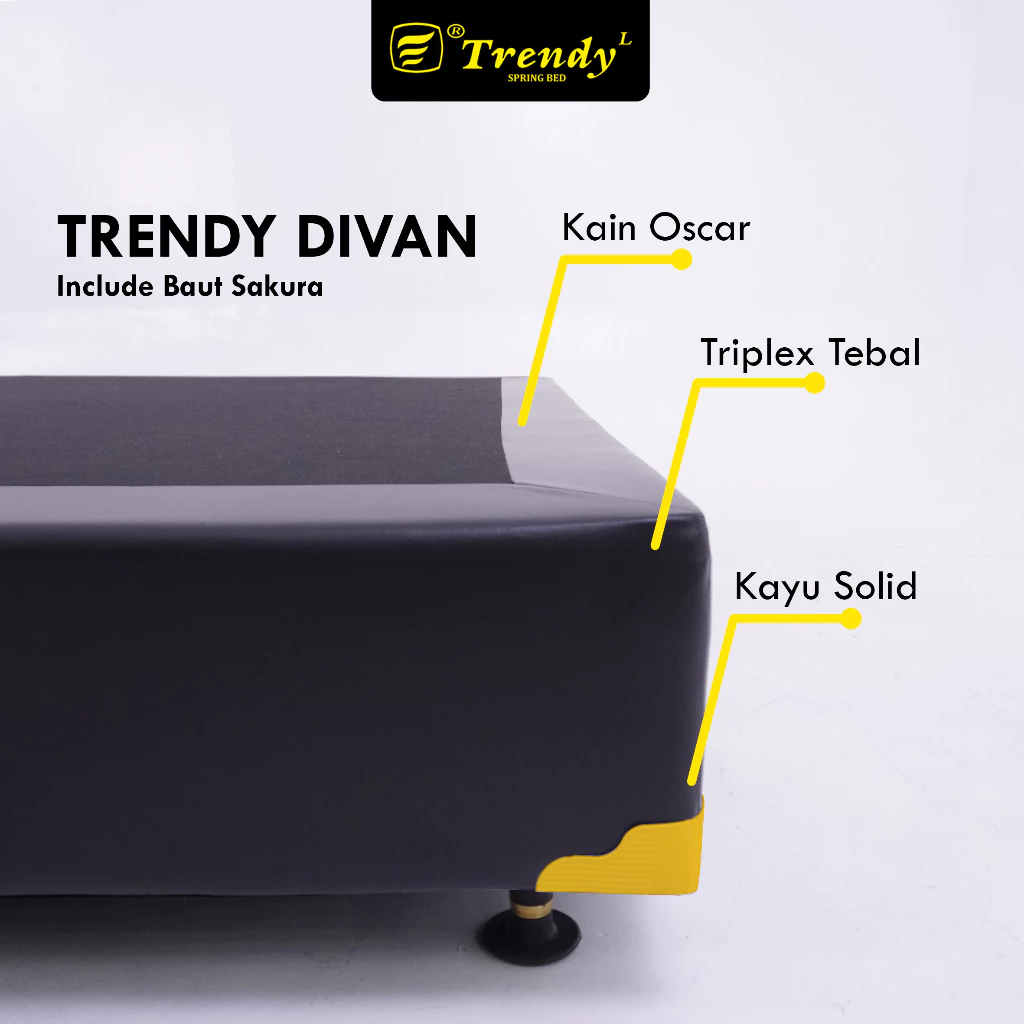 Trendy Divan Premium - Ranjang Kayu / Box Kasur / Tempat Tidur [KHUSUS SURABAYA DAN SEKITARNYA]