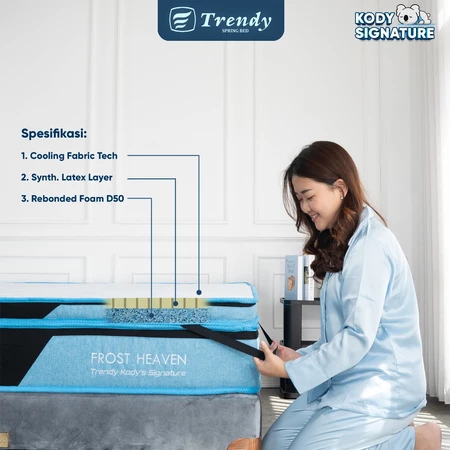Kody Trendy Cooling Latex Mattress Topper 8cm - Lapisan Alas Kasur