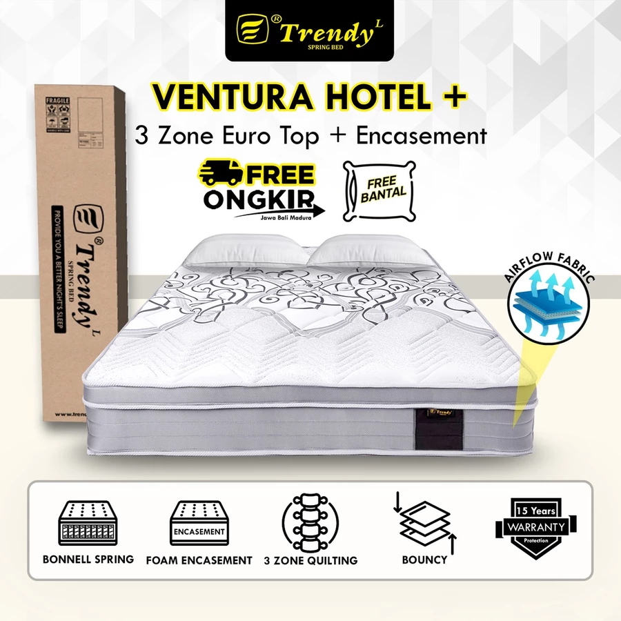 Trendy Ventura Hotel Plush Foam Encasement - Mattress Dalam Box