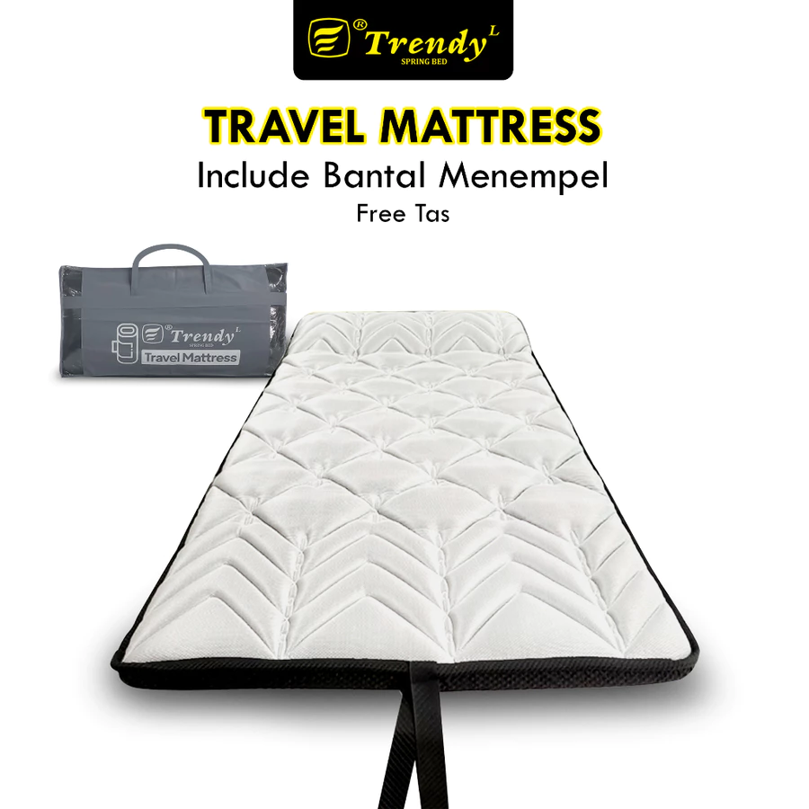 Trendy Travel Mattress 160 x 200 x 6 cm - Travel Bed / Kasur Gulung Lipat Lantai / Matras Busa