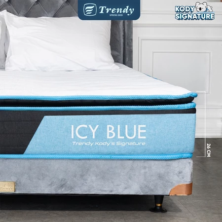 Kody Trendy Icy Blue Latex Pillow Top 26cm - Kasur Spring Bed Dingin