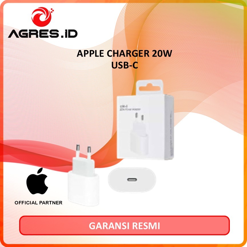 Apple Charger 20W USB-C Power Adapter Fast Charging Original