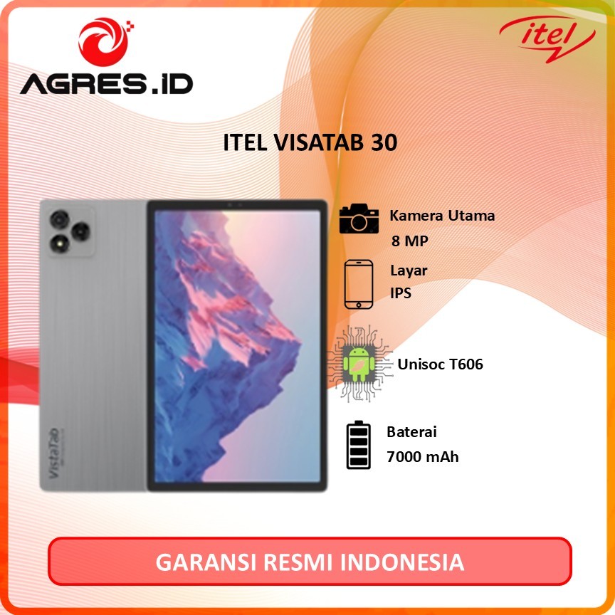 ITEL VISATAB 30 4GB 128GB BLUE 11"INCH IPS 7000mAh DUAL SPEAKER STEREO GARANSI RESMI