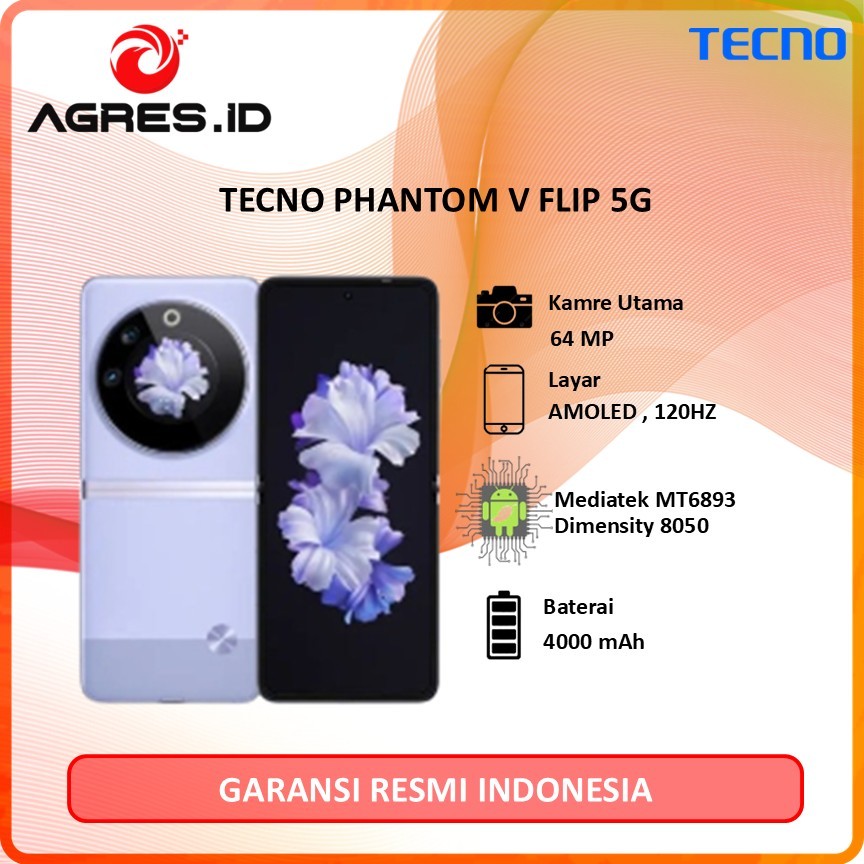 TECNO PHANTOM V FLIP 5G 8GB 256GB Garansi Resmi