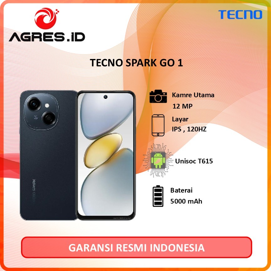 TECNO SPARK GO 1 4GB 64/128GB Garansi Resmi
