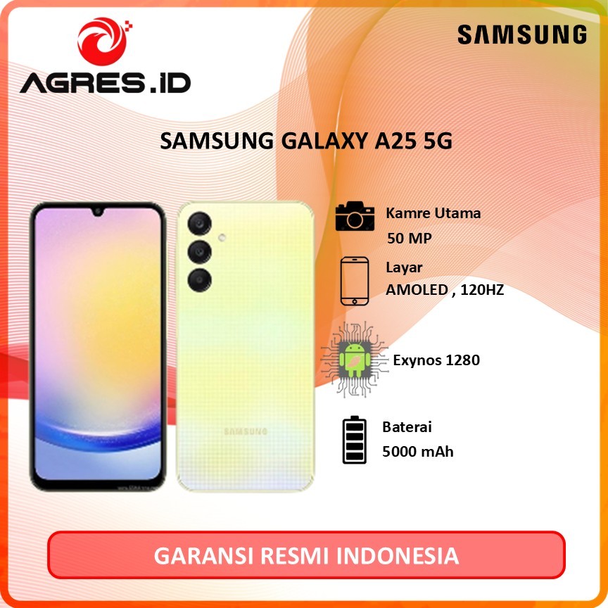 SAMSUNG GALAXY A25 5G 8GB 256GB Garansi Resmi