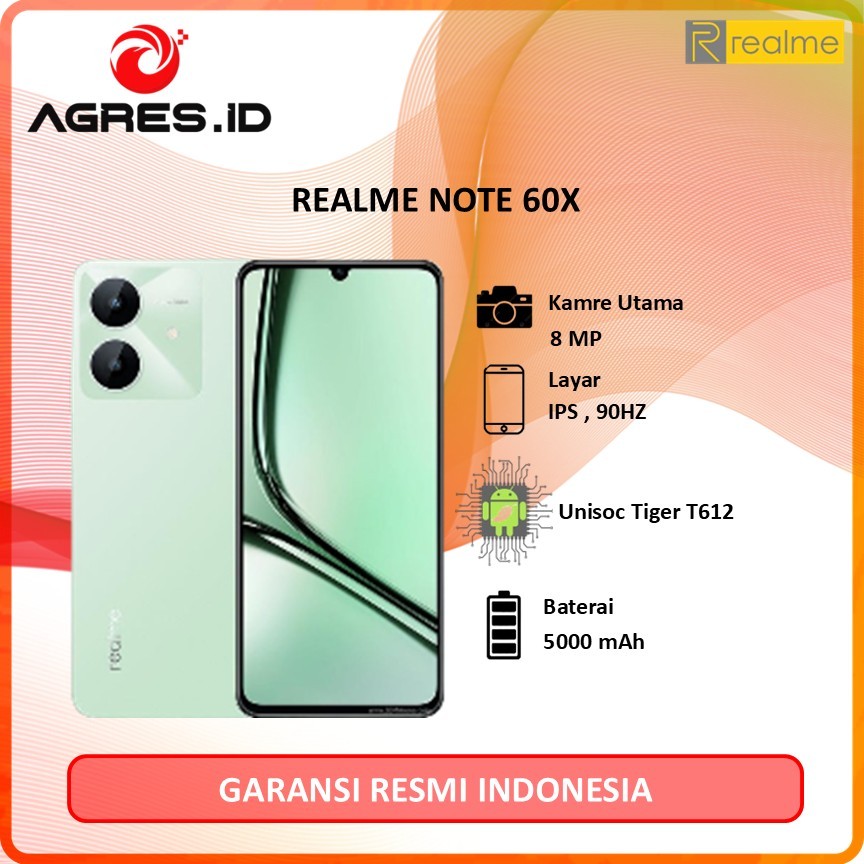 REALME NOTE 60X 4GB 128/64GB Garansi Resmi 