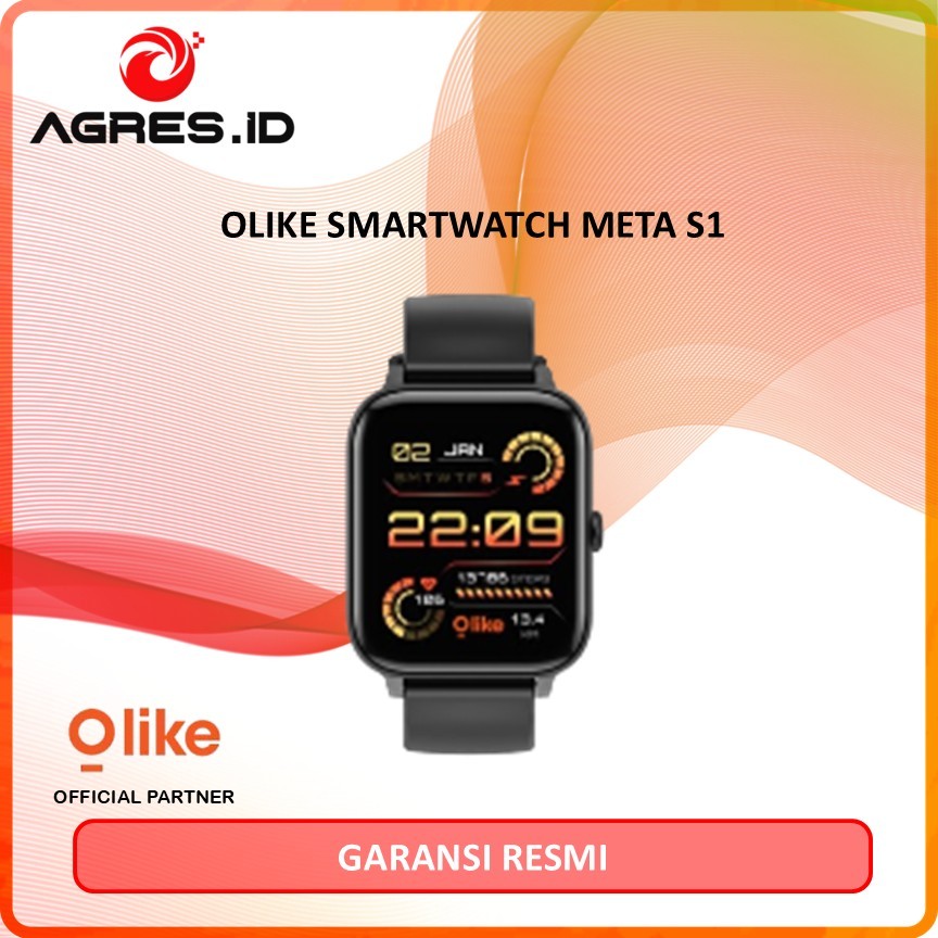 OLIKE Smartwatch META S1 HD Screen Custom Face | Water Resistant IP68 | Smart watch Bluetooth Call | Jam Tangan Sport & Health Tracker Original