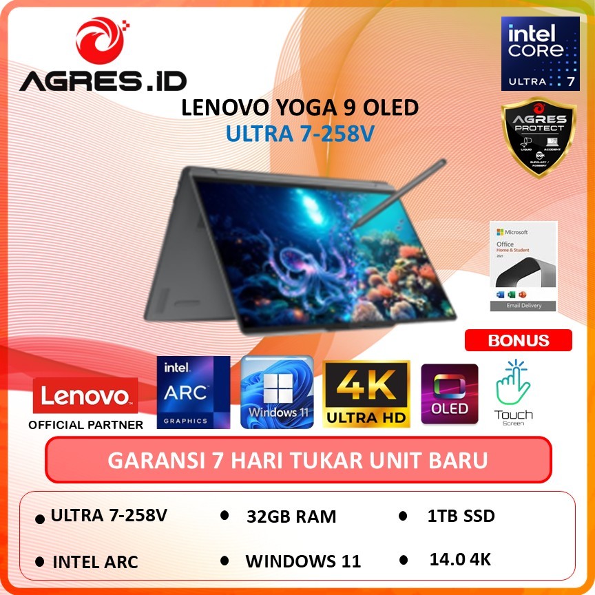 LENOVO YOGA 9 14ILL10 OLED ULTRA 7 258V 32GB 1TB W11+OHS 14" 4K 2IN1 