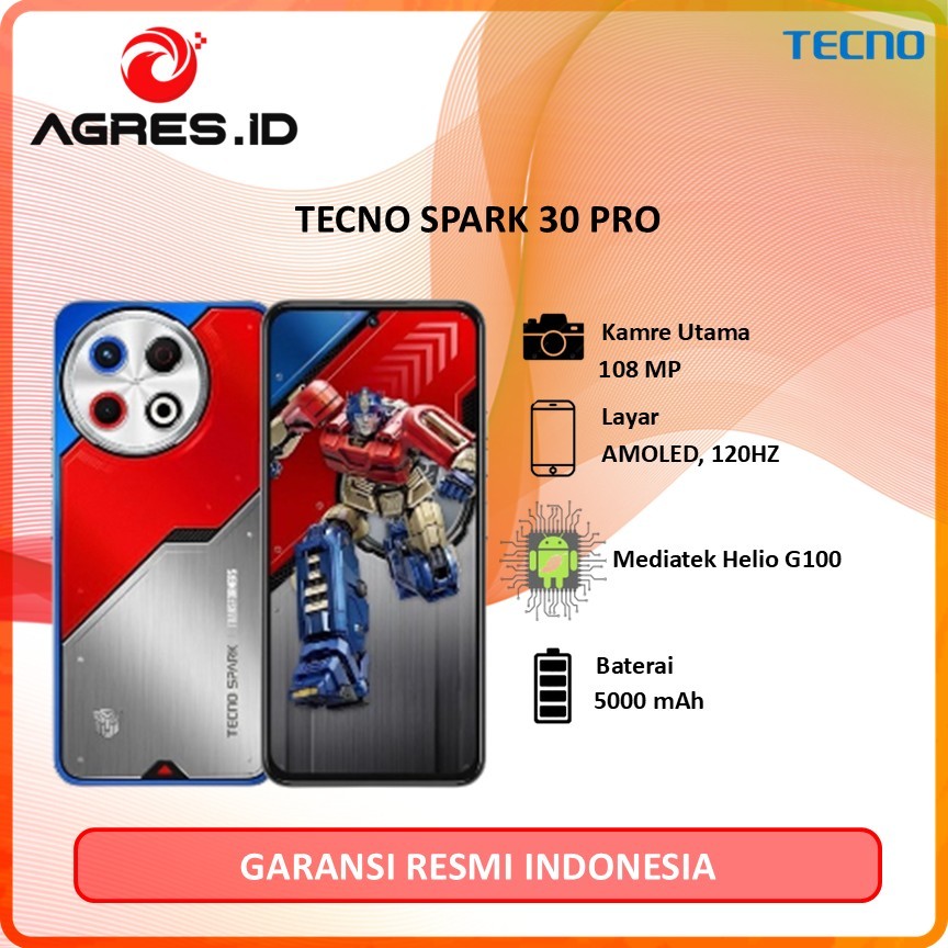 Tecno Spark 30 Pro 8/128 GB - Garansi Resmi 