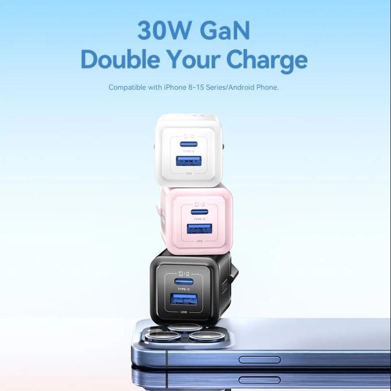 VENTION 30W 2 PORT (C+A) GAN CHARGER FEQB0