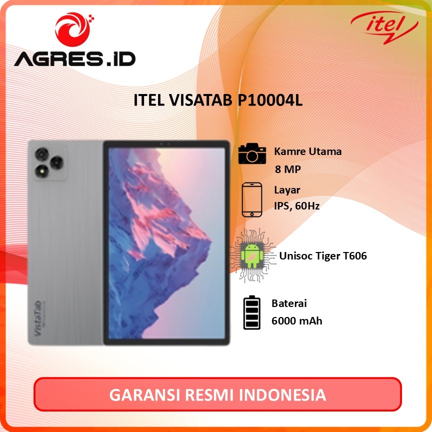 ITEL VISATAB P10004L 4GB 128GB Garansi Resmi