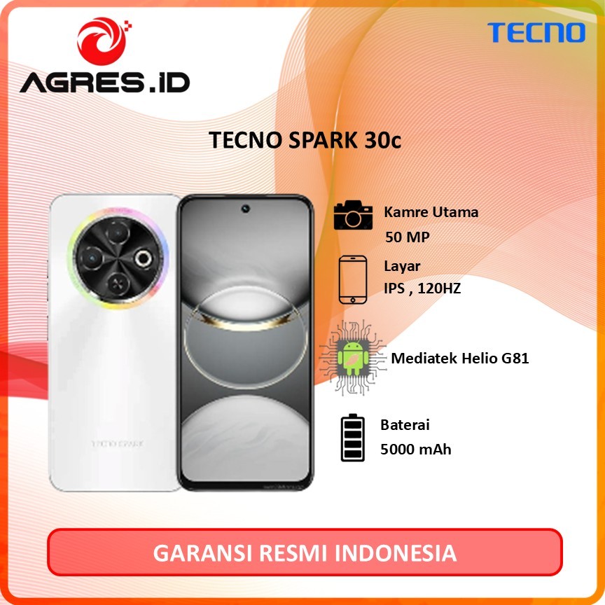 TECNO SPARK 30C 6/8GB 128/256GB Garansi Resmi 