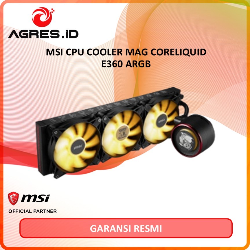 MSI CPU AIO COOLER MAG CORELIQUID E360 ARGB MONSTER HUNTER EDITION (360MM RADIATOR + 3X 120MM ARGB FANS)