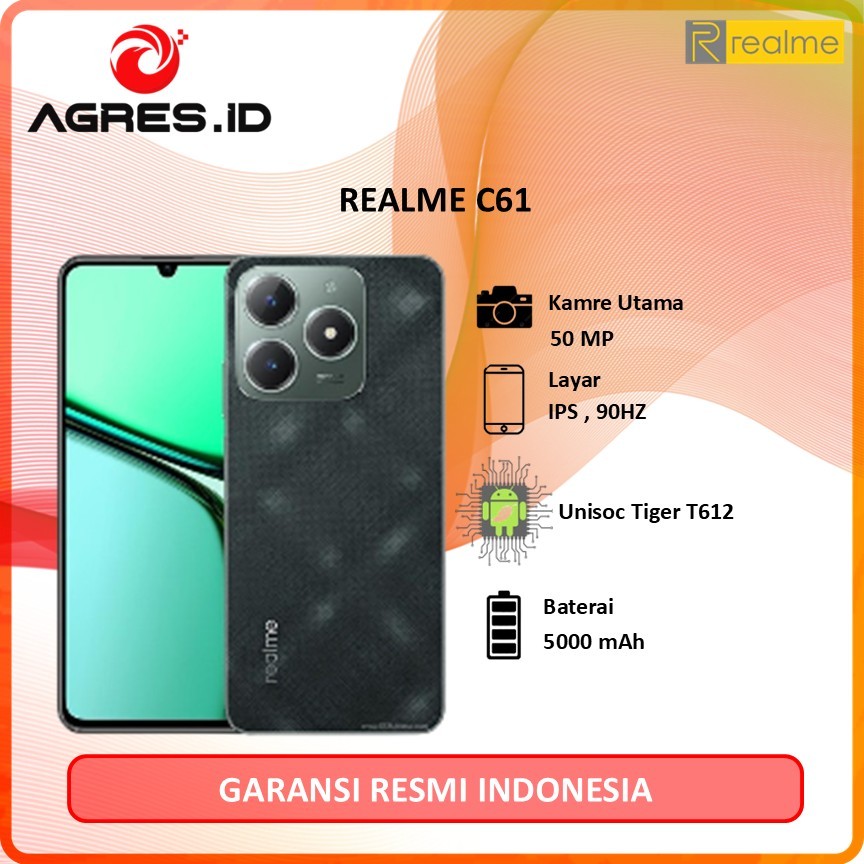 REALME C61 8GB 128GB Garansi Resmi