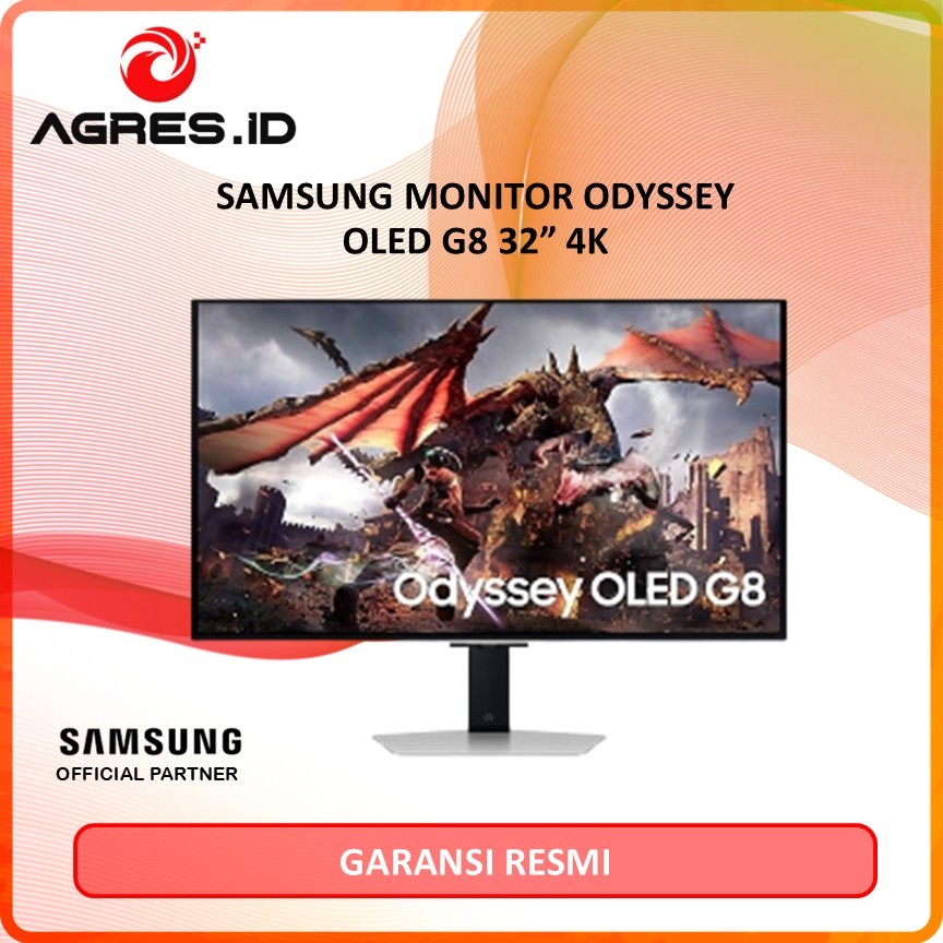 SAMSUNG Gaming Monitor ODYSSEY OLED G8 G80SD 32” 4K UHD 240Hz 0.03ms G-Sync PIVOT 