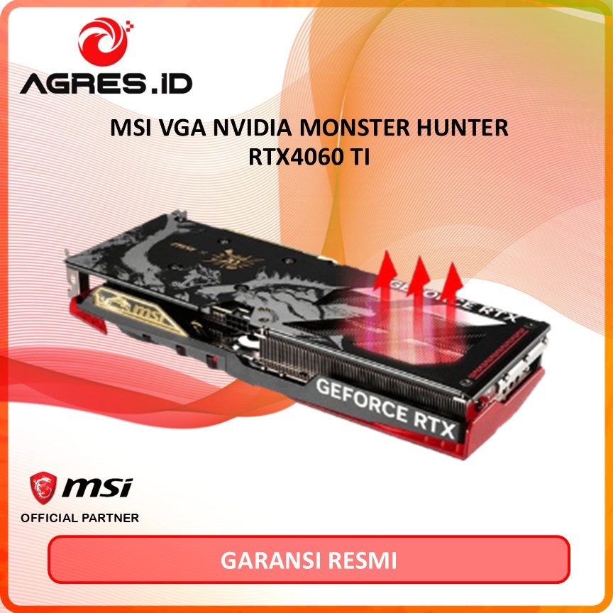 MSI VGA NVIDIA RTX 4060 TI GAMING SLIM MONSTER HUNTER EDITION 8GB GDDR6